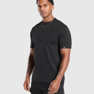 Fashion Gymshark Pocket T-Shirt Black