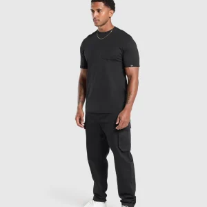 Fashion Gymshark Pocket T-Shirt Black