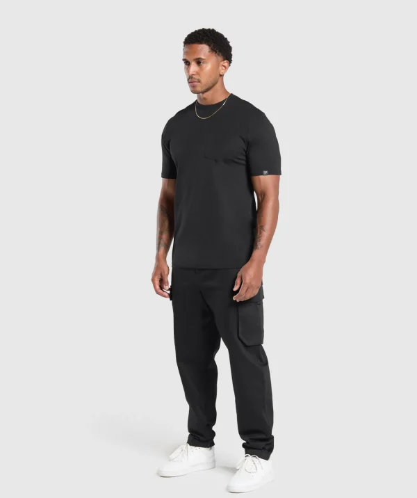 Fashion Gymshark Pocket T-Shirt Black