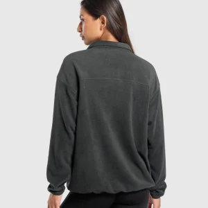 Outlet Gymshark Polar Fleece 1/2 Zip AsphaltGrey