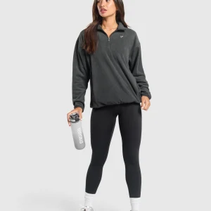 Outlet Gymshark Polar Fleece 1/2 Zip AsphaltGrey