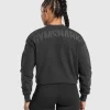 Sale Gymshark Power Oversized Long Sleeve Top Black