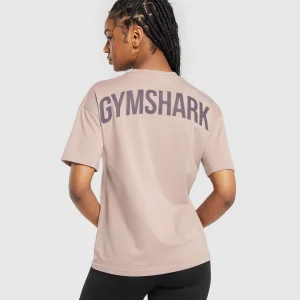 Sale Gymshark Power Oversized T-Shirt StonePink