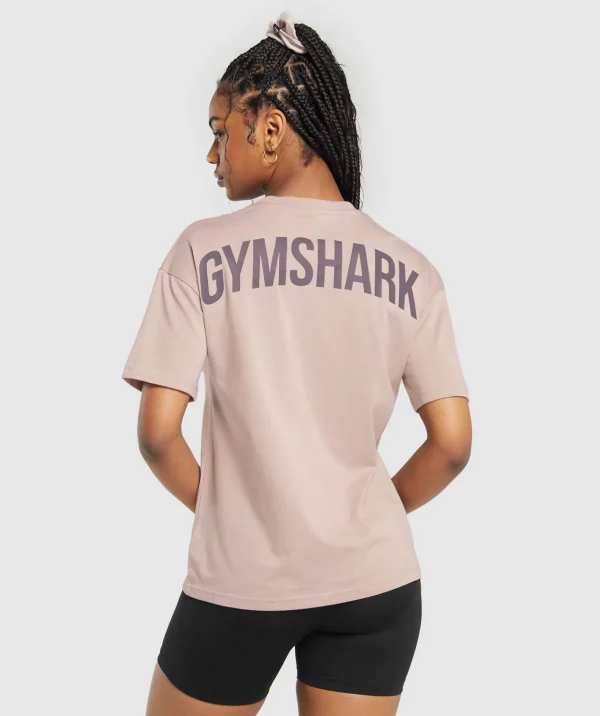 Sale Gymshark Power Oversized T-Shirt StonePink