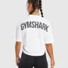 Clearance Gymshark Power Oversized T-Shirt White