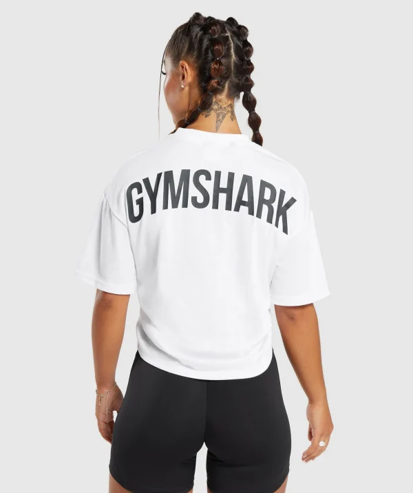 Clearance Gymshark Power Oversized T-Shirt White