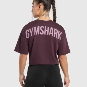 Hot Gymshark Power Oversized T-Shirt DepthPurple