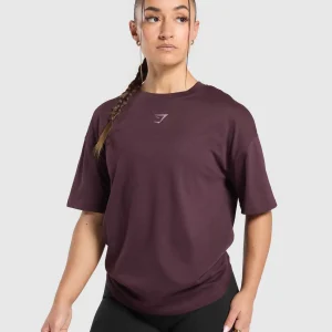 Hot Gymshark Power Oversized T-Shirt DepthPurple