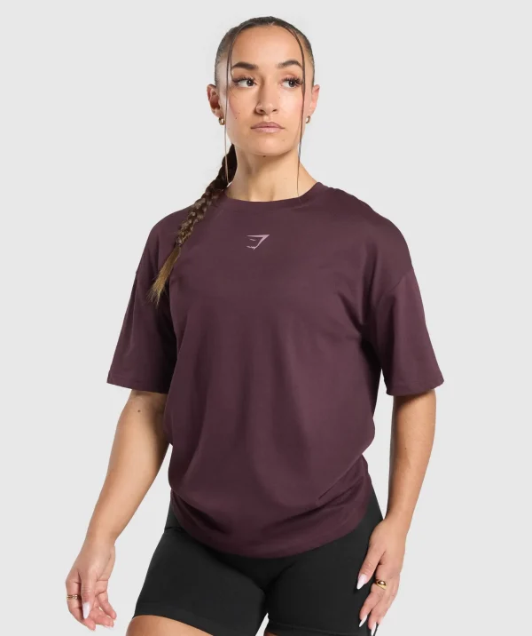 Hot Gymshark Power Oversized T-Shirt DepthPurple