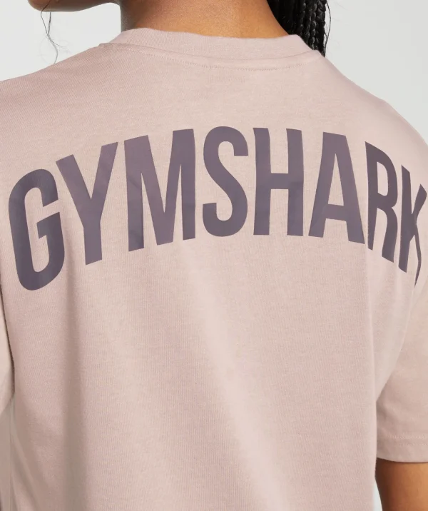 Sale Gymshark Power Oversized T-Shirt StonePink