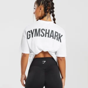 Clearance Gymshark Power Oversized T-Shirt White