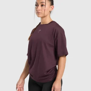 Hot Gymshark Power Oversized T-Shirt DepthPurple