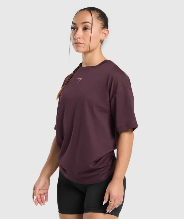 Hot Gymshark Power Oversized T-Shirt DepthPurple