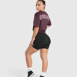 Hot Gymshark Power Oversized T-Shirt DepthPurple