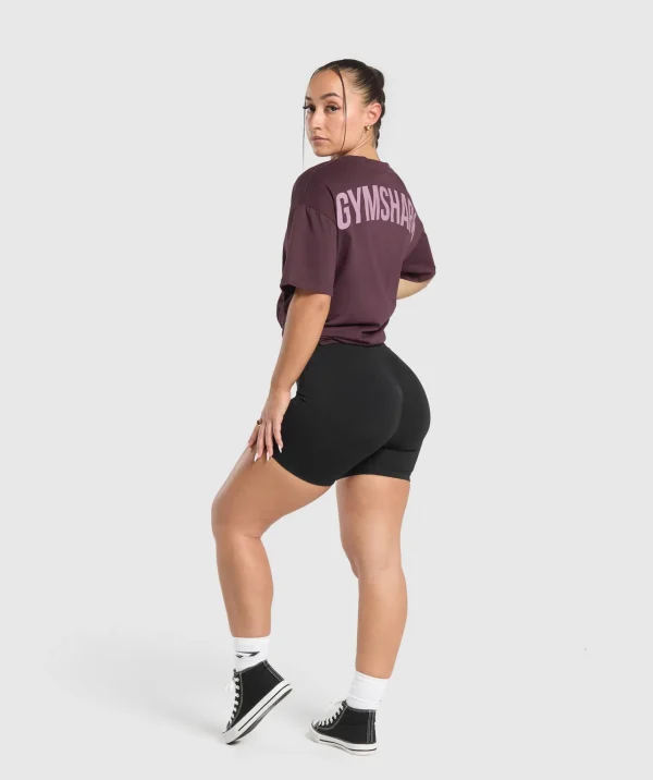 Hot Gymshark Power Oversized T-Shirt DepthPurple