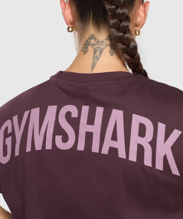 Hot Gymshark Power Oversized T-Shirt DepthPurple