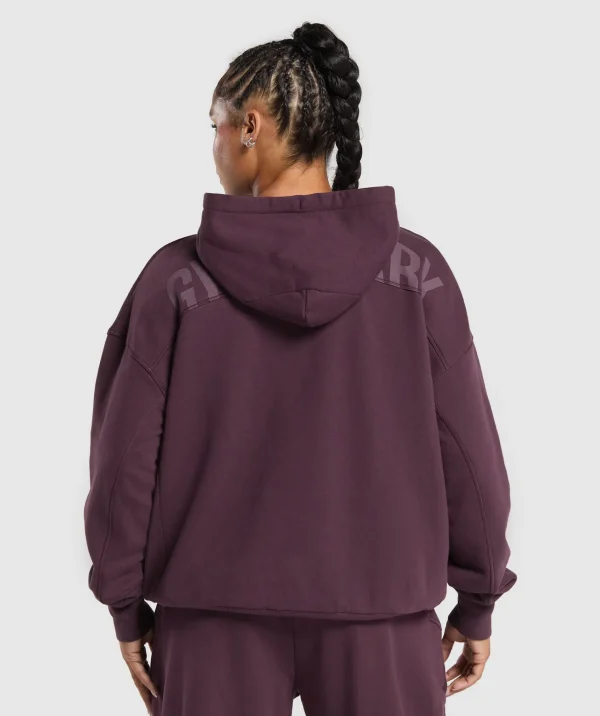 New Gymshark Power Oversized Zip Hoodie DepthPurple