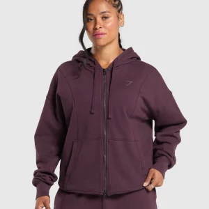 New Gymshark Power Oversized Zip Hoodie DepthPurple