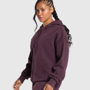 New Gymshark Power Oversized Zip Hoodie DepthPurple