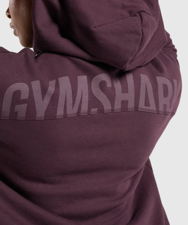 New Gymshark Power Oversized Zip Hoodie DepthPurple