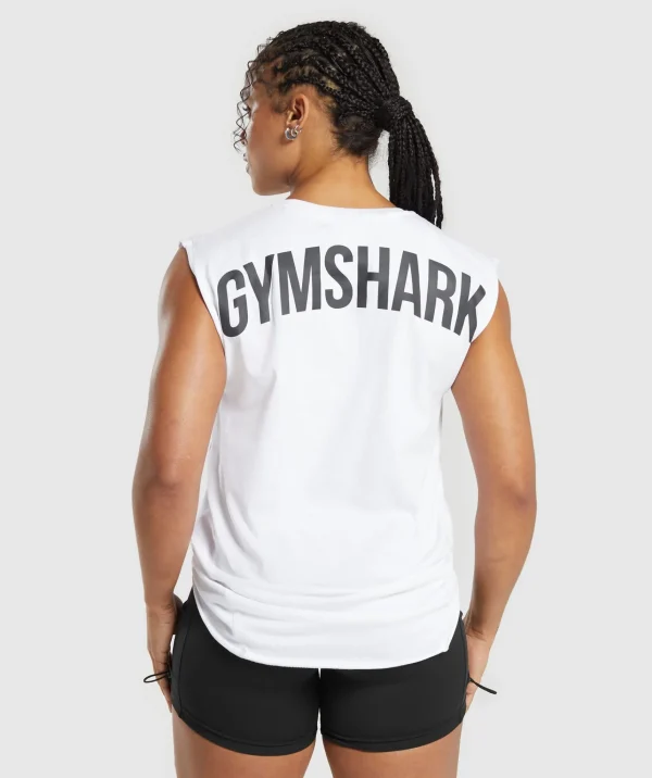 Hot Gymshark Power Tank White