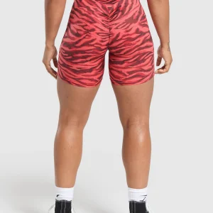 Fashion Gymshark Power Tight Shorts VarsityPinkPrint