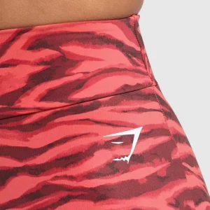 Fashion Gymshark Power Tight Shorts VarsityPinkPrint