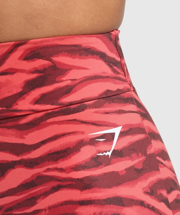 Fashion Gymshark Power Tight Shorts VarsityPinkPrint