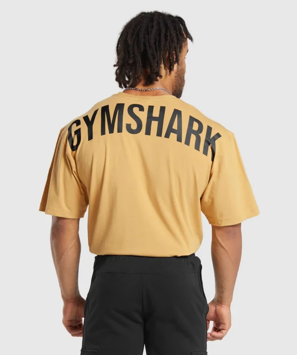 Discount Gymshark Power T-Shirt RusticYellow/Black