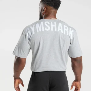 Outlet Gymshark Power T-Shirt LightGreyCoreMarl