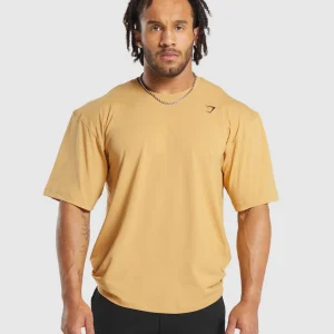 Discount Gymshark Power T-Shirt RusticYellow/Black