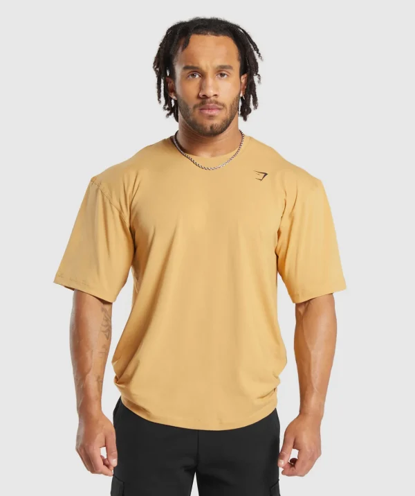 Discount Gymshark Power T-Shirt RusticYellow/Black