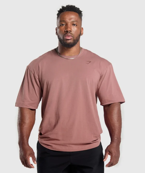 Fashion Gymshark Power T-Shirt BrickBrown