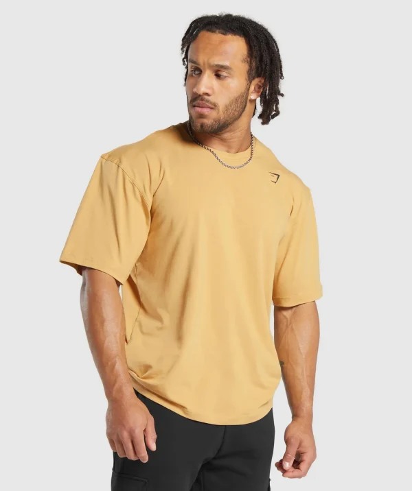 Discount Gymshark Power T-Shirt RusticYellow/Black