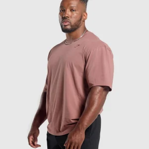 Fashion Gymshark Power T-Shirt BrickBrown