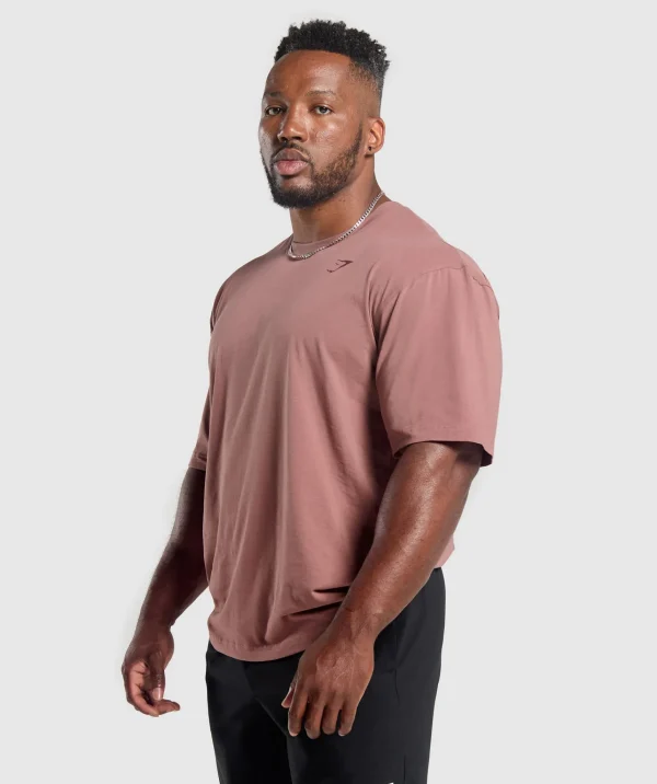 Fashion Gymshark Power T-Shirt BrickBrown