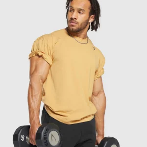 Discount Gymshark Power T-Shirt RusticYellow/Black