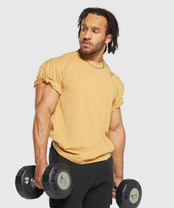 Discount Gymshark Power T-Shirt RusticYellow/Black