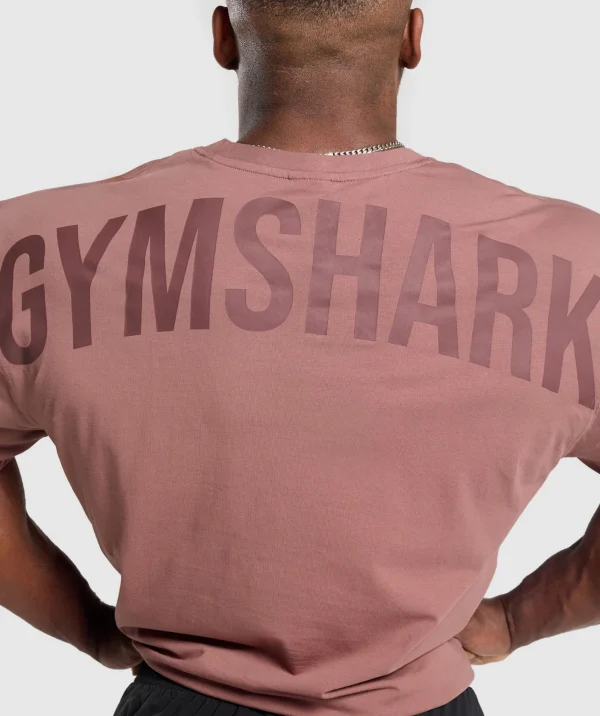 Fashion Gymshark Power T-Shirt BrickBrown