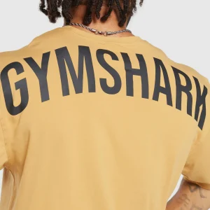 Discount Gymshark Power T-Shirt RusticYellow/Black