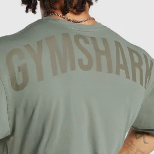 Hot Gymshark Power T-Shirt UnitGreen