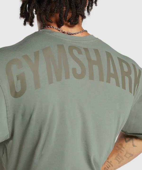 Hot Gymshark Power T-Shirt UnitGreen