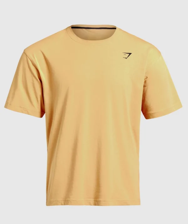 Discount Gymshark Power T-Shirt RusticYellow/Black