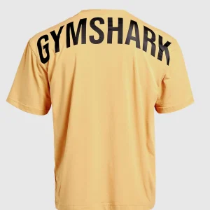 Discount Gymshark Power T-Shirt RusticYellow/Black