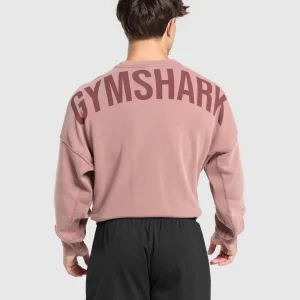 Fashion Gymshark Power Washed Crew BrickBrown