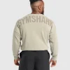 Clearance Gymshark Power Washed Crew EcruBrown