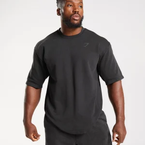 Fashion Gymshark Power Washed Short Sleeve Crew Black