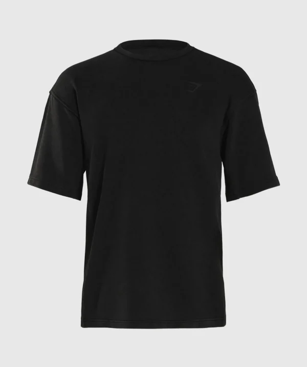 Fashion Gymshark Power Washed Short Sleeve Crew Black