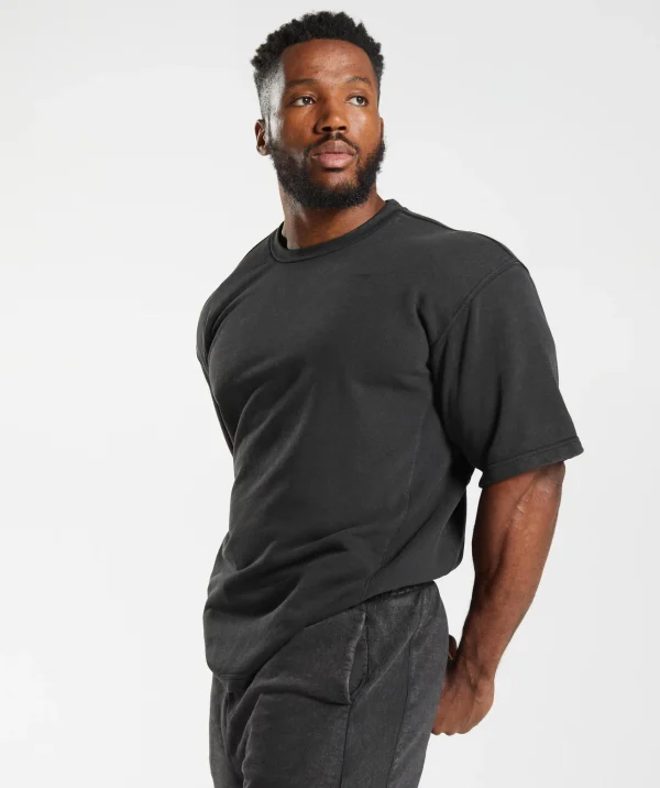 Fashion Gymshark Power Washed Short Sleeve Crew Black