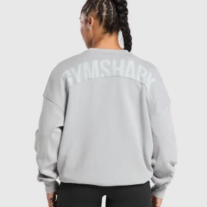 Online Gymshark Power Washed Sweatshirt SilverGrey